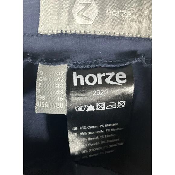 Horze Equestrian Women's Active Full Seat Breeches Peacoat Dark Blue Size 30 - Picture 11 of 16